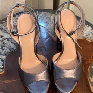 Metallic platform sandals